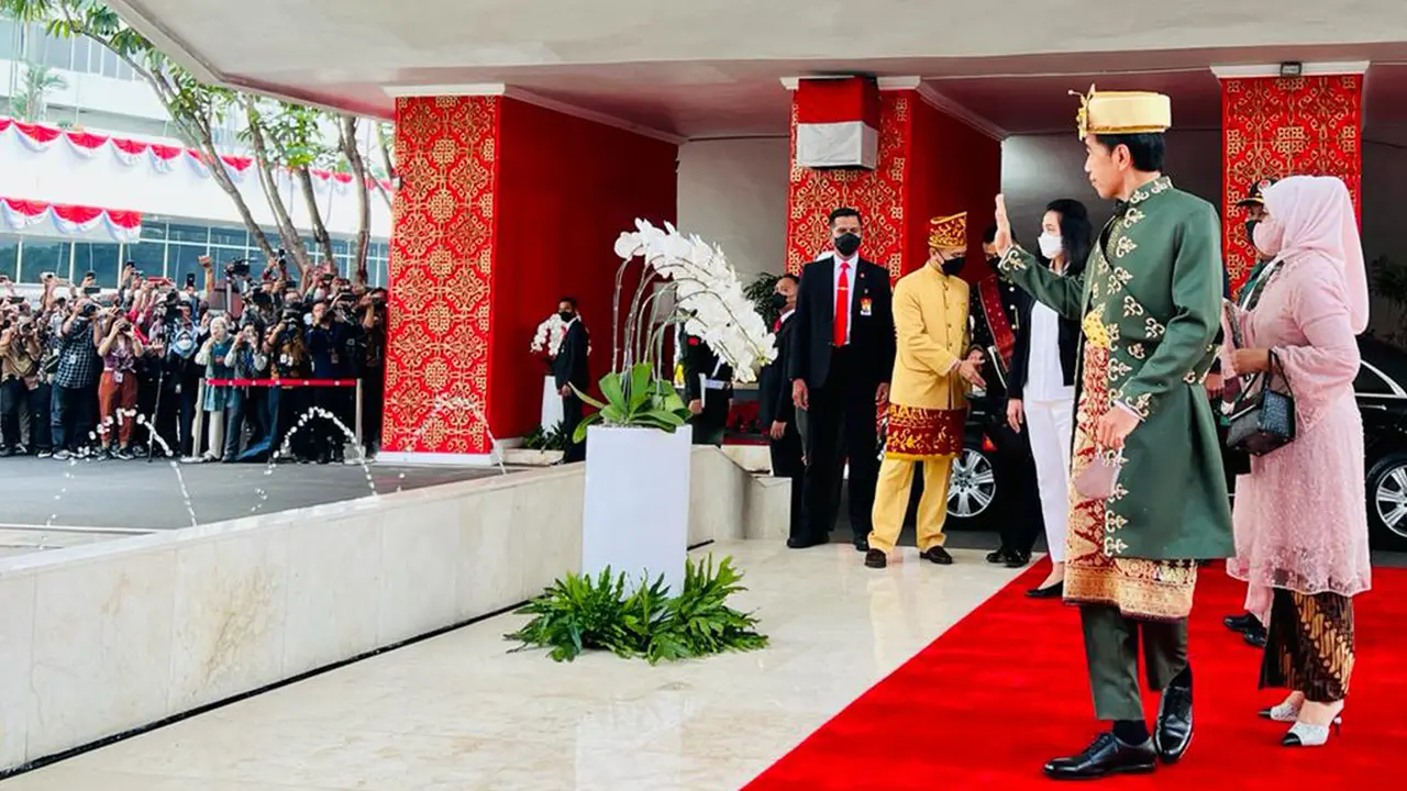 Presiden Jokowi Pakai Baju Adat Bangka Belitung di Sidang Tahunan MPR