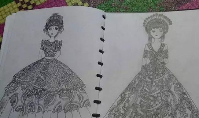 Viral, cerita Windi gadis disabilitas asal Pekalongan hasilkan desain gaun fantastis (Liputan6.Com/Fajar Eko Nugroho)