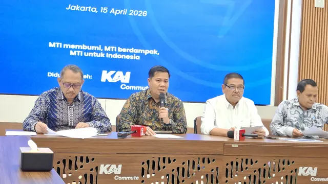 Ketua Umum Masyarakat Trasportasi Indonesia (MTI), Haris Muhammadun, dalam Konferensi Pers di Jakarta, Rabu (15/4/2026). (Arief/Liputan6.com/Arief)