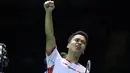 Pemain Indonesia, Anthony Ginting bermain gemilang saat menundukkan lawannya asal Korea Selatan pada semifinal Piala Thomas di Kunshan, China (20/5/2016). (Bola.com/PBSI)
