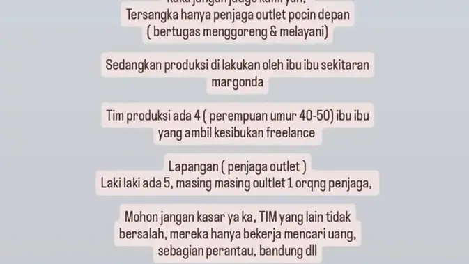 Penjelasan Pemilik Kedai Piscok Terkait Kasus Mutilasi Mantan Karyawan