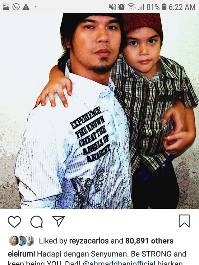 Ahmad Dhani dan El Rumi (Instagram/ @elelrumi)