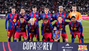 Starting XI Barcelona menghadapi Albacete di perempat final Copa del Rey di Estadio Carlos Belmonte, Rabu (04/02/2026) dini hari WIB. (AP Photo/Manu Fernandez)
