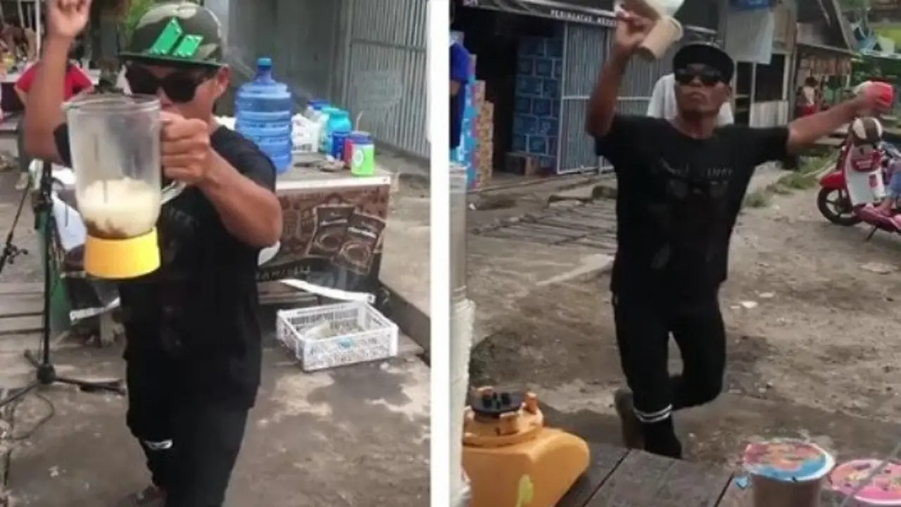 penjual es jadi viral (foto: instagram/@makassar_iinfo )