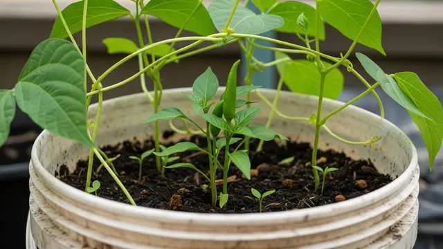 Ide Kebun Kombinasi Tanaman Kacang dan Cabai dalam Ember Bekas