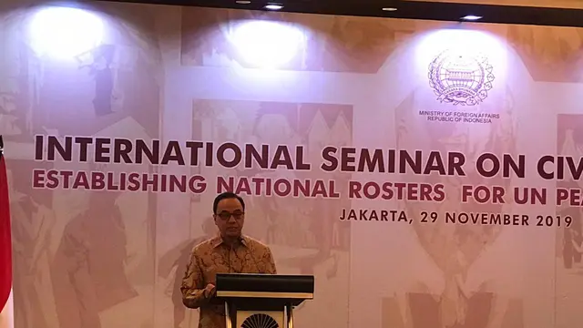 Pelaksana Tugas Juru Bicara Kementerian Luar Negeri RI, Teuku Faizasyah (Benedikta Miranti / Liputan6.com)