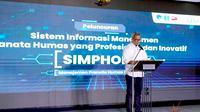 Foto: Direktur Jenderal  Informasi dan Komunikasi Publik, Kementerian Kominfo, Usman Kansong, memberikan sambutan pada Peluncuran Sistem Informasi Manajemen Pranata Humas yang Profesional dan Inovatif (SIMPHONI), Kamis (9/3)