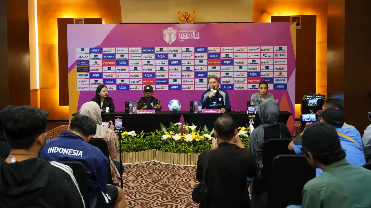 Konferensi pers Grup A ASEAN U-16 Women's Championship 2025