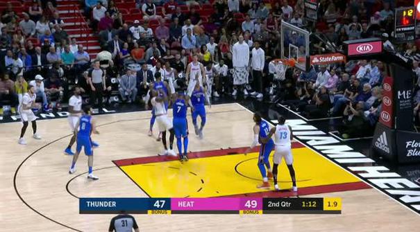 Berita video game recap NBA 2017-2018 antara Oklahoma City Thunder melawan Miami Heat dengan skor 115-93.