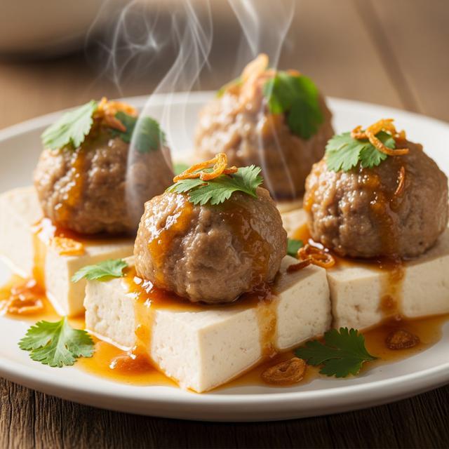 2. Bola Daging Kukus Campur Tahu yang Lebih Lembut