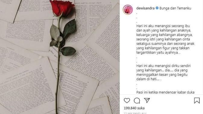 Unggahan Dewi Sandra. (Foto: Instagram @dewisandra)