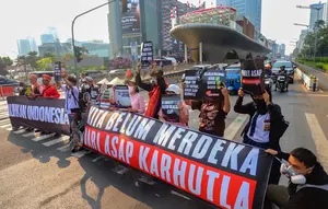 Demo WALHI Soroti Karhutla yang Terus Berulang