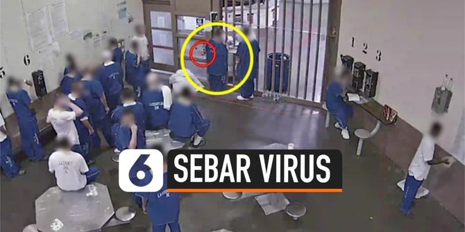 VIDEO: Detik-Detik Napi Sengaja Infeksi Diri dengan Virus Corona di Penjara
