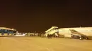 Tim Satgas Penyelamatan dan Pengangkutan WNI yang ada di Yaman telah tiba di Kota Salalah, Oman, Jumat pagi (3/4/2015). Personel yang berjumlah 22 orang itu akan membawa pulang WNI yang masih berada di Yaman. (Puspen TNI)