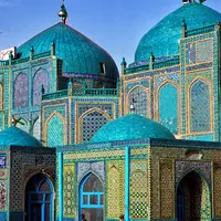 Mazar-e-Sharif, Blue Mosque, Afghanistan. (islamic-arts.org)