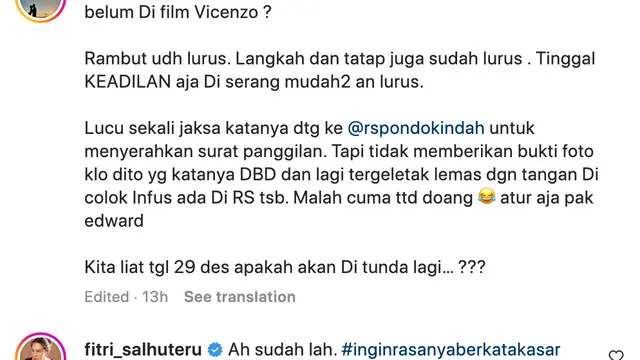 Unggahan Nikita Mirzani. (Foto: Dok. Instagram @nikitamirzanimawardi_172)