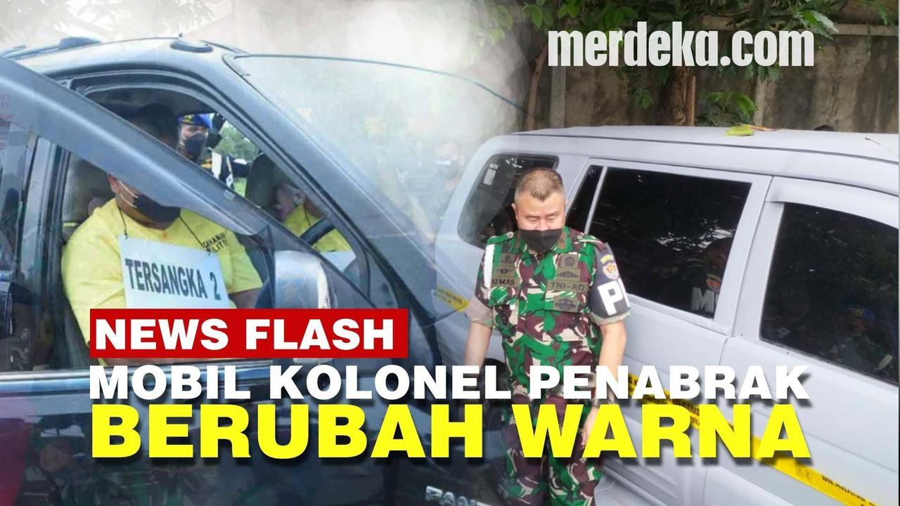 VIDEO: Penampakan Mobil Kolonel Priyanto Berganti Warna Usai Tabrak Sejoli di Nagreg