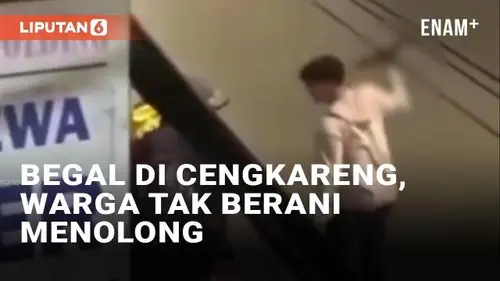 VIDEO: Viral Begal Bersajam Beraksi di Cengkareng, Warga Tak Berani Tolong Korban