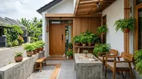 6 Teras Rumah dengan Suplir dan Meja Semen Cor, Ciptakan Sudut Santai Estetik