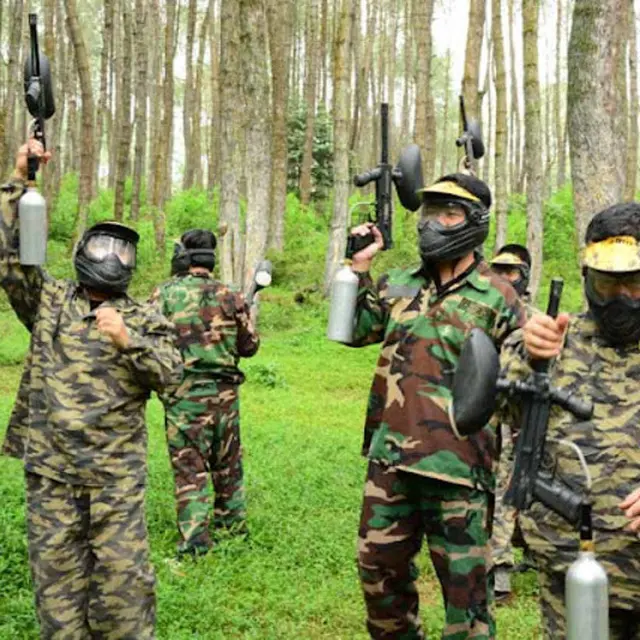 Wahana paintball di Lembang Jungle DIscovery/lembangjunglediscovery.com