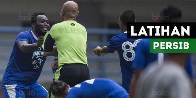 VIDEO: Canda Tawa Iringi Latihan Persib Jelang Duel Kontra Persija