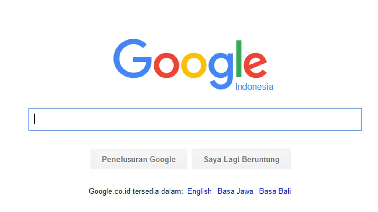 Tampilan laman depan Google 