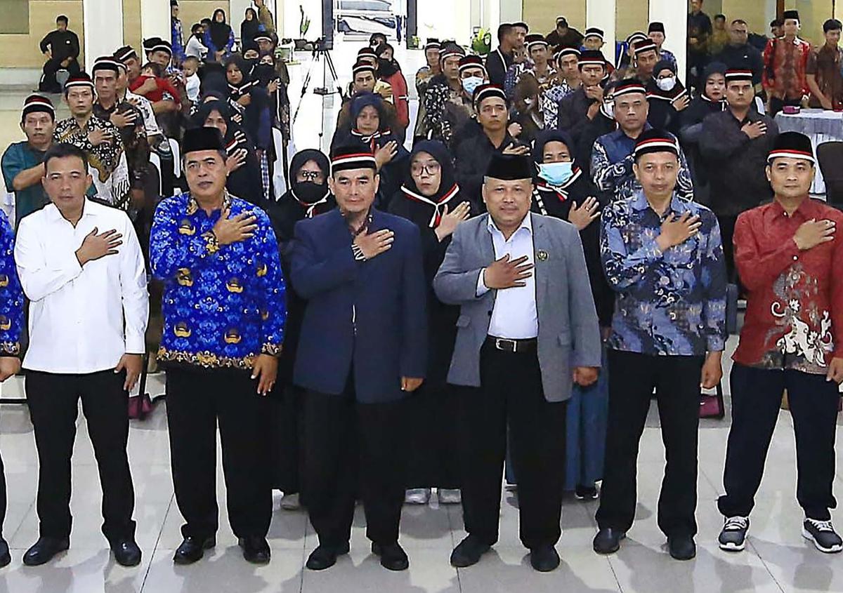 FOTO: 58 Eks Anggota NII di Tangerang Ikrar Setia ke NKRI