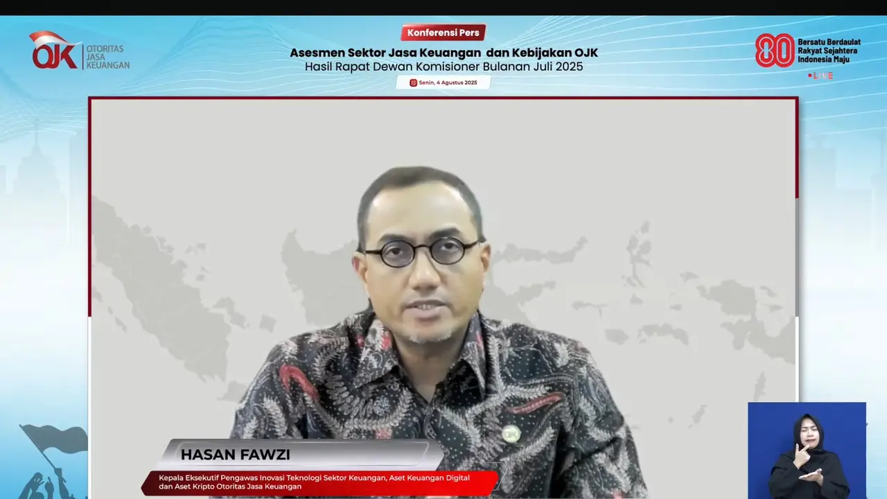 Kepala Eksekutif Pengawas Inovasi Teknologi Sektor Keuangan, Aset Keuangan Digital dan Aset Kripto OJK, Hasan Fawzi
