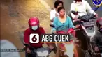 Tak ada ekspresi kaget atau rasa bersalah sedikitpun dari sang pengendara motor.