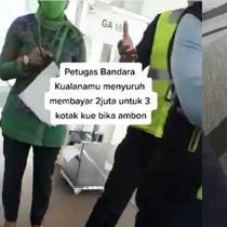 Viral Penumpang di Bandar Kualanamu Cekcok dengan Petugas, Bawa 3 Kotak Bika Ambon Kena Denda Rp 2 Juta (doc: tiktok.com)