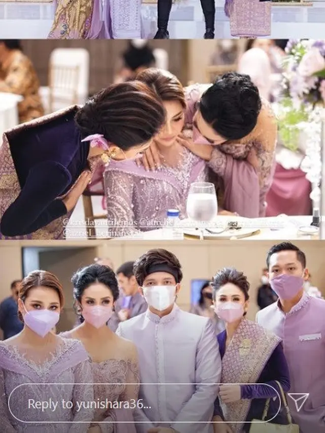 Momen Krisdayanti dan Aurel Hermansyah. (Instagram/ yunishara36)