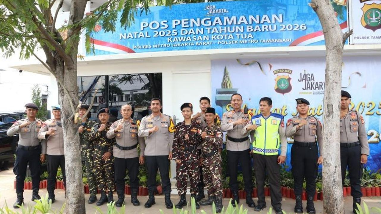 Polrestro Jakbar Perketat Pengamanan Nataru Kota Tua, Pastikan Liburan Aman dan Nyaman