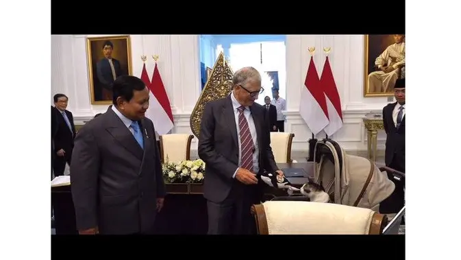 Bertemu Kucing Prabowo: Momen Unik Bill Gates