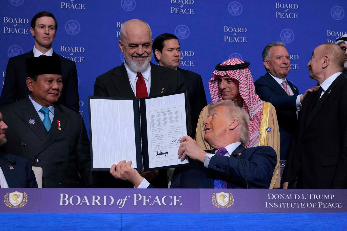 FOTO: Presiden Prabowo Hadiri Pertemuan Perdana Dewan Perdamaian di Washington