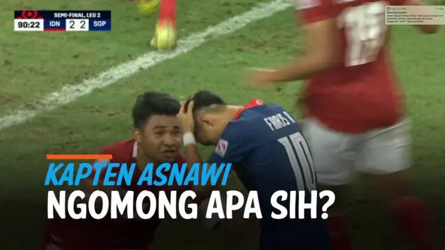 Timnas Indonesia lolos ke babak final Piala AFF 2020 setelah menumbangkan timnas Singapura 4-2 hari Sabtu (25/12) malam. Pertandingan penuh drama tersebut diwarnai aksi kapten Asnawi yang curi perhatian para netizen.