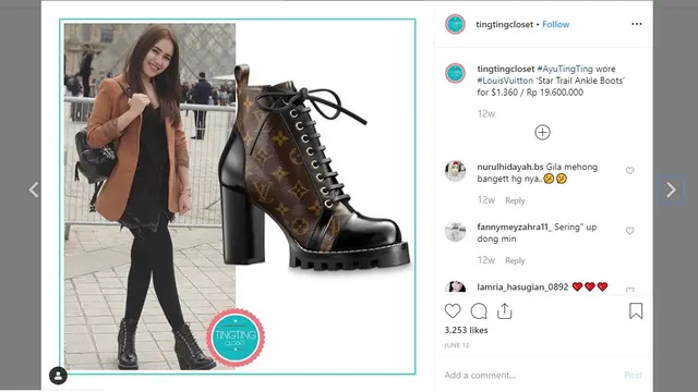 7 Koleksi Sepatu Mewah Ayu Ting Ting, Harganya Puluhan Juta