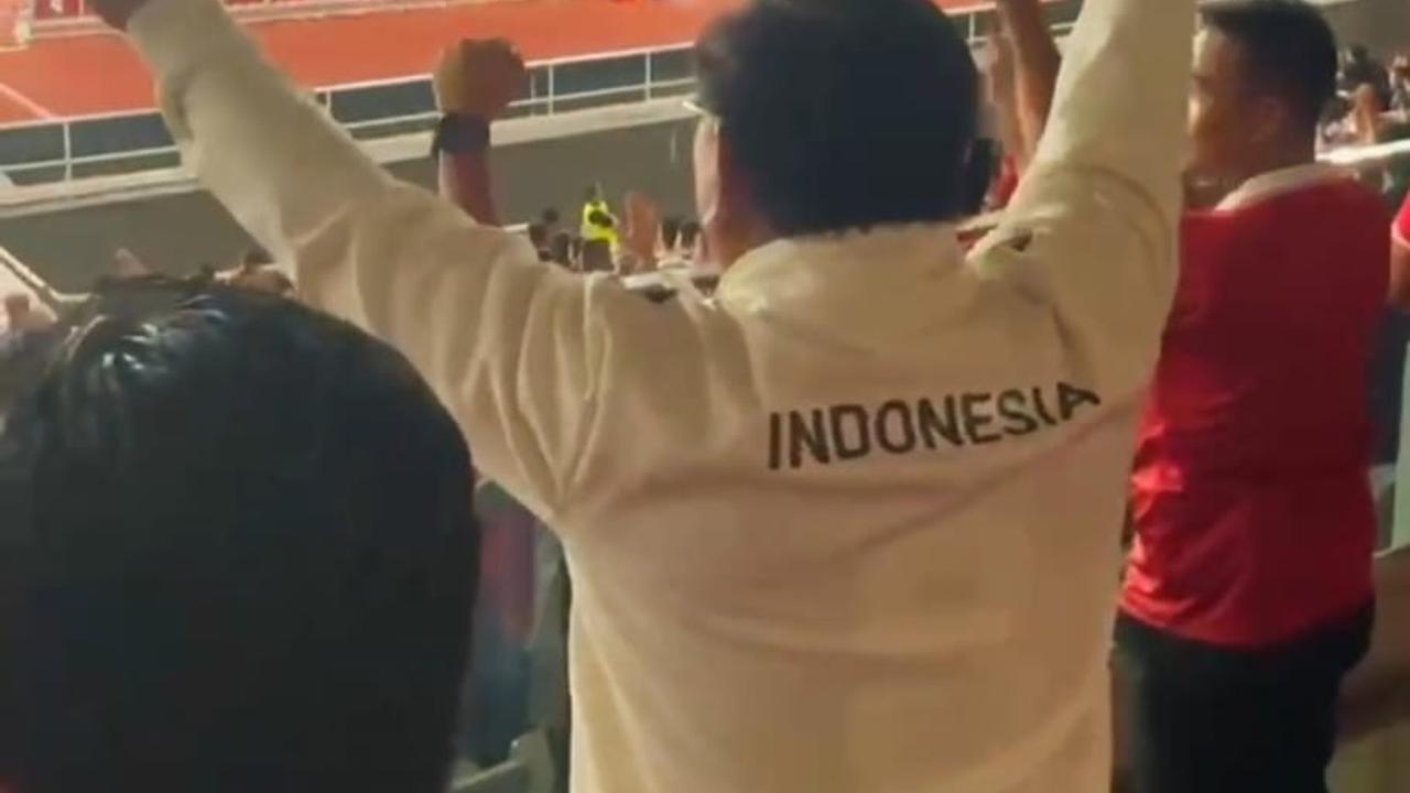 Potret Keseruan Prabowo Nonton Timnas Indonesia Kalahkan Bahrain