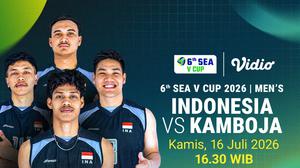 Streaming SEA V Cup Men - Indonesia vs Kamboja: Saatnya Garuda Mendominasi di Vidio