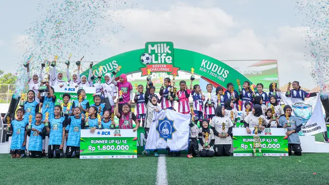SD 3 Bulungcangkring keluar sebagai juara baru KU 10 MilkLife Soccer Challenge (MLSC) Kudus Seri 1 2025 - 2026