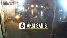 Setelah korban kabur, motor yang tertinggal dibawa para pelaku.