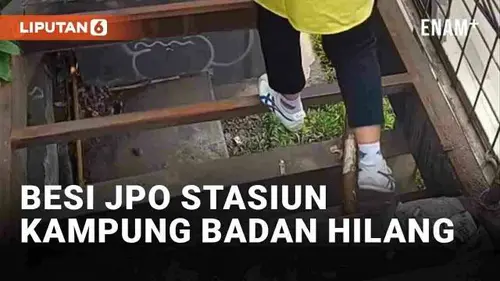 VIDEO: Viral Besi JPO Stasiun Kampung Bandan Hilang Hingga Warga Sulit Naik-Turun, Kini Diperbaiki