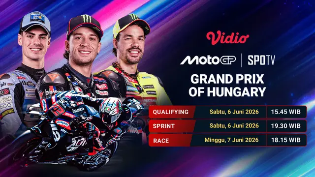 Jadwal MotoGP 2026 Grand Prix of Hungary
