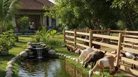 7 Inspirasi Kolam Ikan Mini di Pekarangan Rumah yang Airnya Bisa Dimanfaatkan untuk Minum Ternak