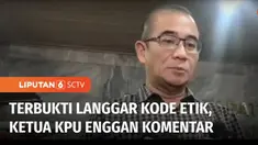 Terbukti melanggar kode etik, karena tetapkan Gibran Rakabuming Raka sebagai Cawapres. Dewan Kehormatan Penyelenggara Pemilu memberikan sanksi keras kepada Ketua dan Komisioner Komisi Pemilihan Umum. Sementara Ketua KPU, Hasyim Ashari tidak mau berko...