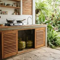 Desain Rumah dengan Tempat Penyimpanan Tabung Gas yang Memiliki Ventilasi Aman (AI Generated)