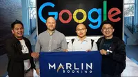 Startup pemesanan tiket kapal feri online, Marlin Booking, saat mengunjungi kantor Google di Mountain View, Amerika Serikat. (Foto: Merdeka.com)