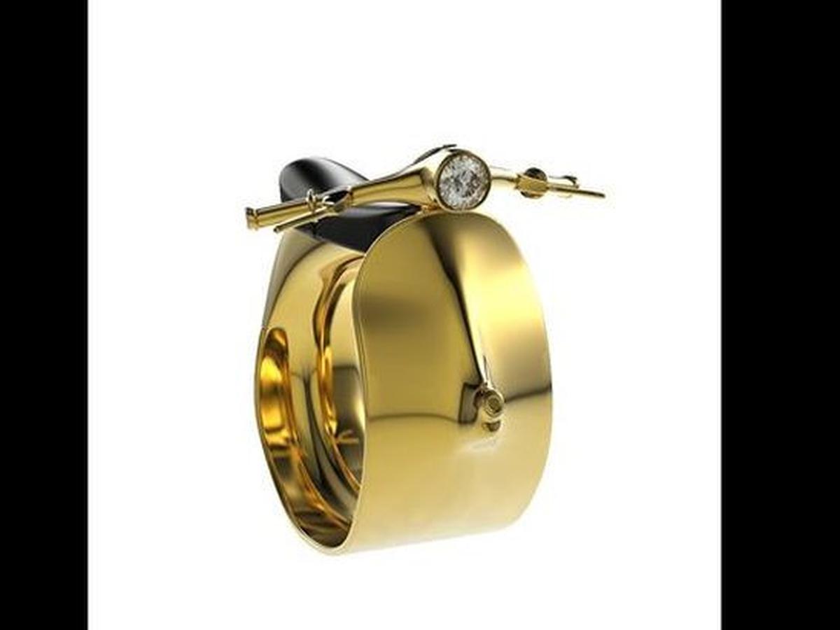 Keren, Cincin Kawin Berdesain Vespa - Otomotif Liputan6.com