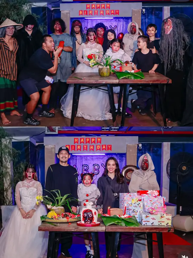 Ulang Tahun Putri Ririn Ekawati dengan Tema Horor. [@ririnekawati]