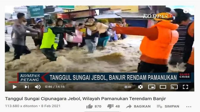 Gambar Tangkapan Layar Video dari Channel YouTube KOMPASTV