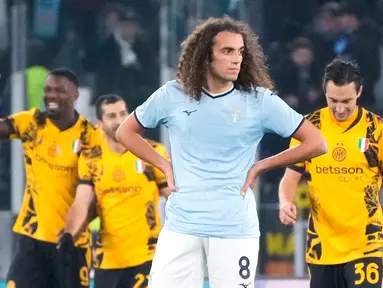 Inter Milan meraih kemenangan setengah lusin gol atas Lazio pada laga pekan ke-16 Serie A di Stadio Olimpico, Selasa (17/12/2024) dini hari WIB. (AP Photo/Gregorio Borgia)